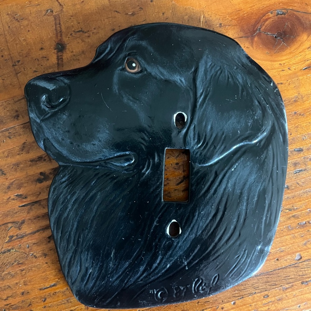 Newfoundland ‘Newfie’ Dog Switch Plate Cover by Ruth’s Animal Productions